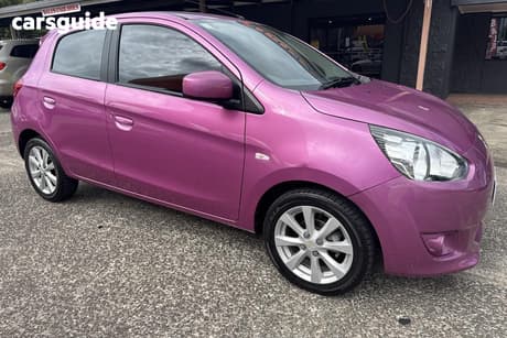 Pink 2013 Mitsubishi Mirage Hatchback Ls