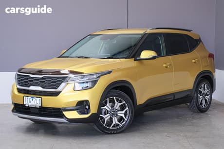 Yellow 2021 Kia Seltos Wagon Sport+ (Fwd)
