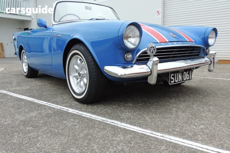 Blue 1961 Sunbeam Alpine Convertible