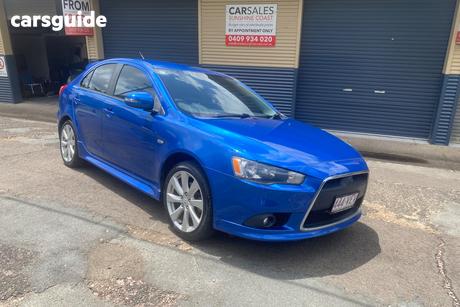 Blue 2014 Mitsubishi Lancer Hatchback Gsr Sportback