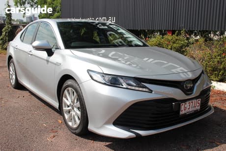 Silver 2020 Toyota Camry Sedan Ascent Hybrid