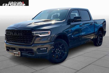 Blue 2026 RAM 1500 Crew Cab Utility Limited Rambox Ho Hurricane