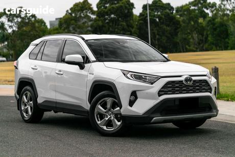 White 2021 Toyota RAV4 Wagon Gxl (Awd) Hybrid
