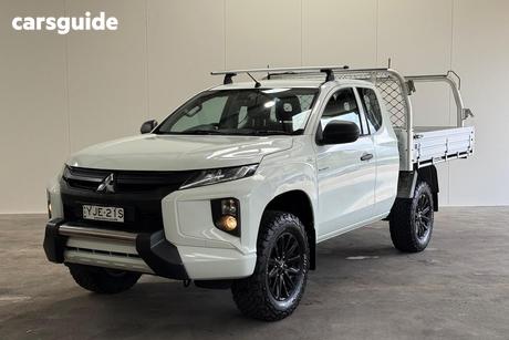 White 2019 Mitsubishi Triton Double Cab Chassis Glx Adas (4X4)