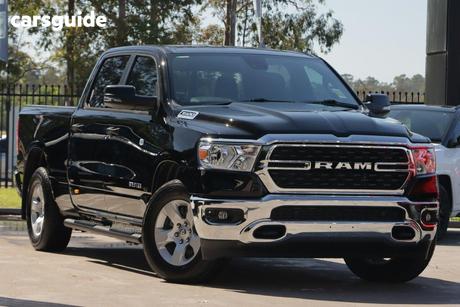 Black 2024 RAM 1500 Crew Cab Utility Big Horn (6-4 Tub) Mhev (4X4)