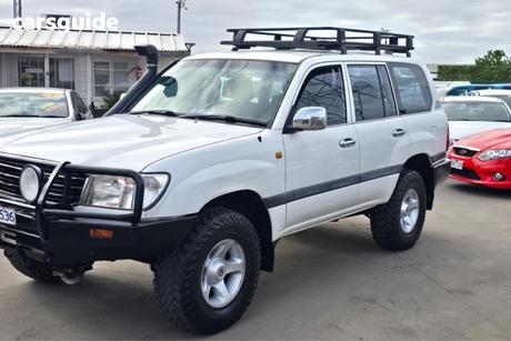 White 1998 Toyota Landcruiser Wagon Gxl (4X4)