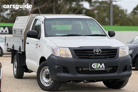 White 2015 Toyota Hilux Cab Chassis Workmate
