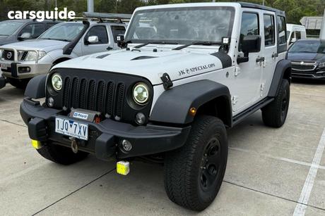 White 2016 Jeep Wrangler Unlimited Softtop Sport (4X4)