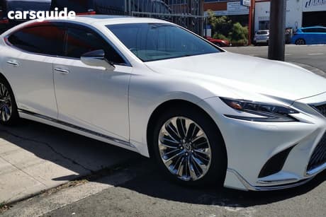 White 2018 Lexus LS500H Sedan Sports Luxury (Hybrid)
