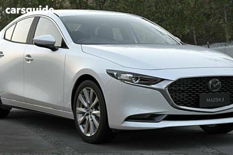 White 2025 Mazda 3 Sedan G20 Evolve