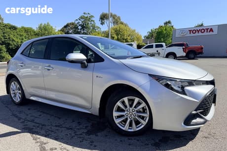 Silver 2025 Toyota Corolla Hatchback Ascent Sport Hybrid