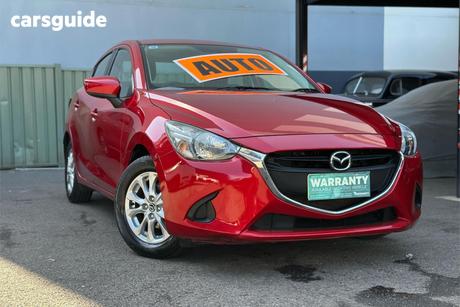 Red 2016 Mazda 2 Sedan Maxx