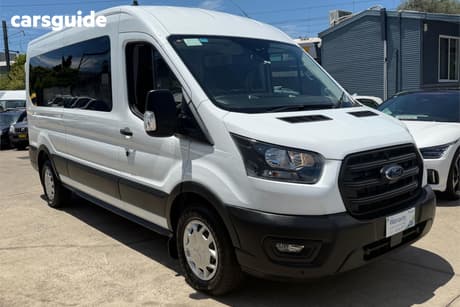 White 2021 Ford Transit Bus 410L (Rwd) Srw