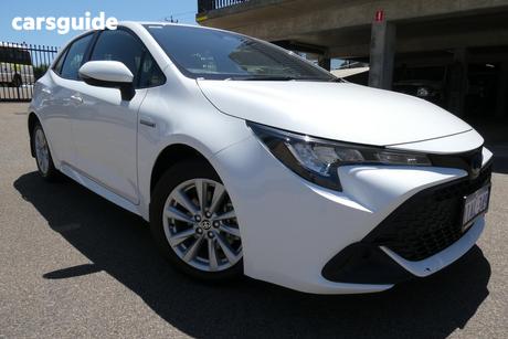 White 2023 Toyota Corolla Hatchback Ascent Sport Hybrid