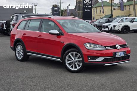 Red 2015 Volkswagen Golf Wagon Alltrack 132 Tsi