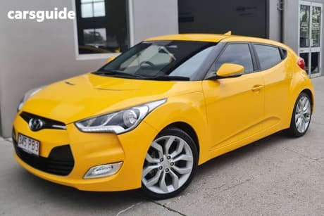 Yellow 2014 Hyundai Veloster Coupe