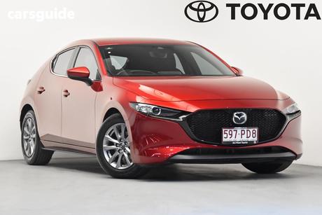 Red 2020 Mazda 3 Hatchback G20 Pure