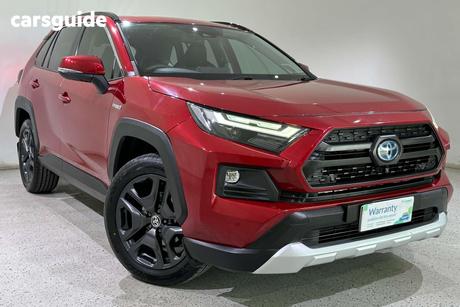 Red 2022 Toyota RAV4 Wagon Edge (Awd) Hybrid
