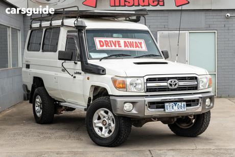 White 2007 Toyota Landcruiser Workmate (4X4) 3 Seat
