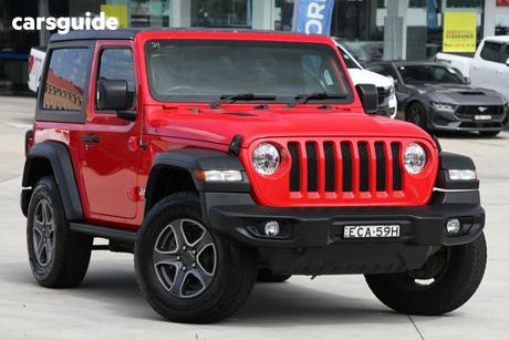 Red 2019 Jeep Wrangler Softtop Sport S (4X4)