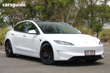 White 2025 Tesla Model 3 Sedan Performance