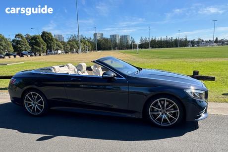 Blue 2018 Mercedes-Benz S-Class Convertible S 560 A217