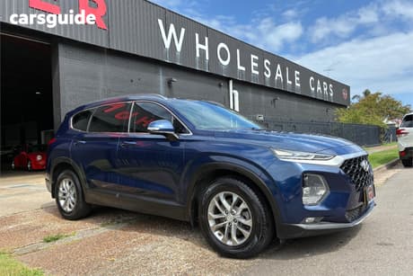 Blue 2019 Hyundai Santa FE Wagon Active Crdi (Awd)