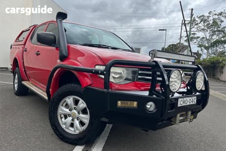 Red 2012 Mitsubishi Triton Double Cab Utility Gl-R (4X4)