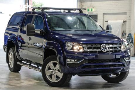 Blue 2021 Volkswagen Amarok Dual Cab Utility Tdi550 Sportline 4Motion