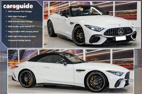 White 2024 Mercedes-Benz SL63 Roadster 4Matic+