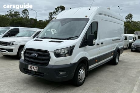White 2020 Ford Transit Van 430E Jumbo (Rwd) Drw