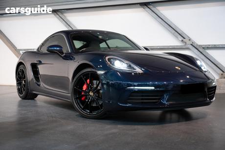 Blue 2017 Porsche 718 Coupe Cayman S