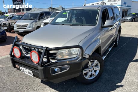 Beige 2014 Volkswagen Amarok Dual Cab Utility Tdi420 Trendline (4X4)