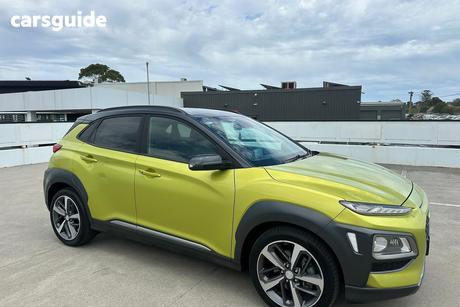 Yellow 2017 Hyundai Kona Wagon Highlander (Awd)