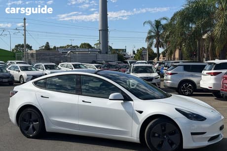 White 2022 Tesla Model 3 Sedan Rear-Wheel Drive