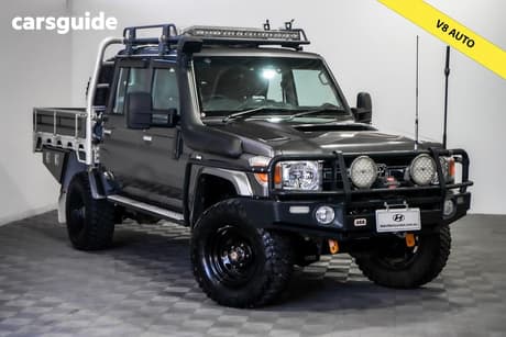 Grey 2015 Toyota Landcruiser Double Cab Chassis Gxl (4X4)