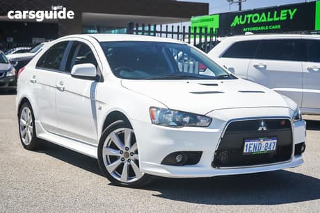 White 2012 Mitsubishi Lancer Hatchback Ralliart Sportback