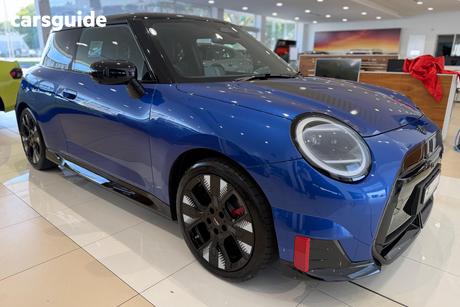 Blue 2025 Mini Cooper Hatch JCW E FAVOURED F