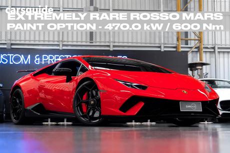 Red 2018 Lamborghini Huracan Coupe Performante