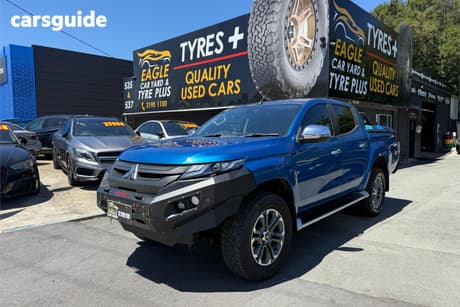 Blue 2019 Mitsubishi Triton Double Cab Pick Up Gls (4X4) Premium