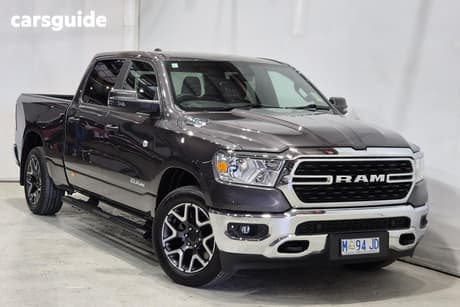 Grey 2023 RAM 1500 Crew Cab Utility Big Horn (6-4 Tub) Mhev (4X4)