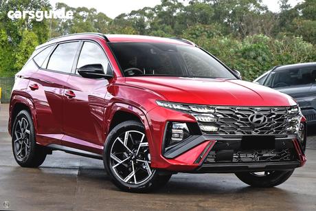 Red 2026 Hyundai Tucson Wagon Elite Hybrid N Line (Fwd)