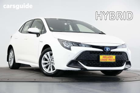 White 2022 Toyota Corolla Hatchback Ascent Sport Hybrid