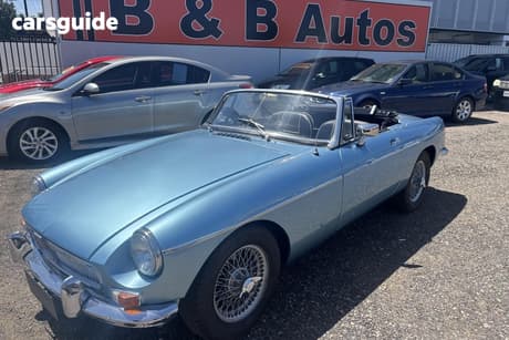 Blue 1963 MG B Roadster Sports