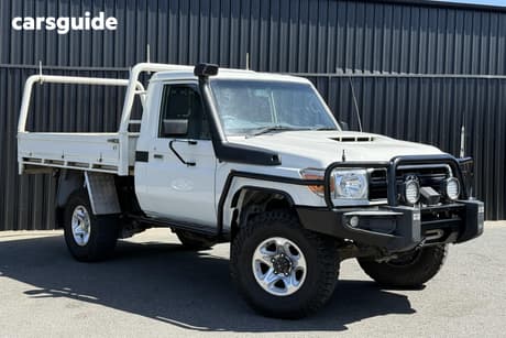 White 2016 Toyota Landcruiser Cab Chassis Workmate (4X4)