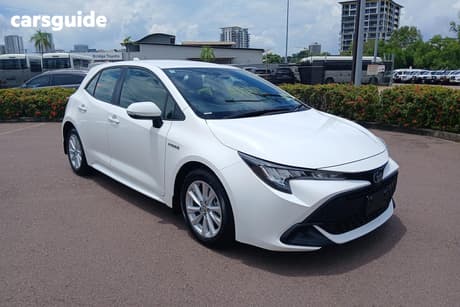 White 2024 Toyota Corolla Hatchback Ascent Sport Hybrid
