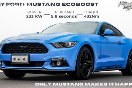 Blue 2017 Ford Mustang Coupe Fastback 2.3 Gtdi