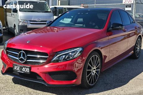 Red 2017 Mercedes-Benz C200 Sedan