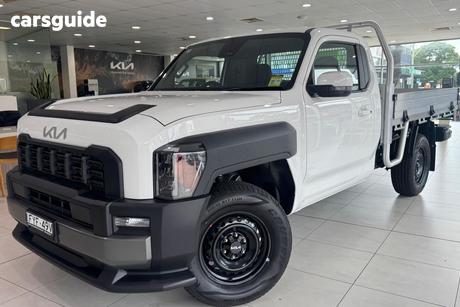 White 2025 Kia Tasman Double Cab Chassis S (4X4) Black Fender