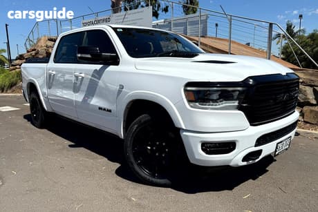 White 2021 RAM 1500 Crew Cab Utility Laramie